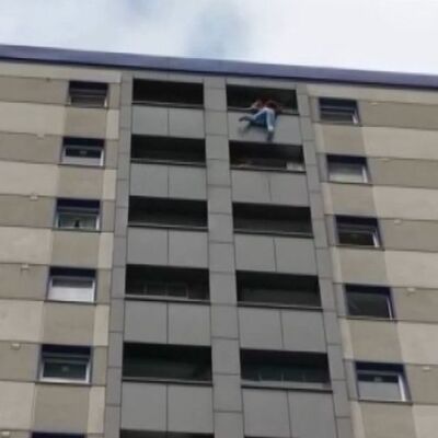 Herkes şoke oldu! 12'nci katta can pazarı!