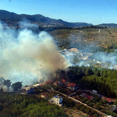 İzmir'de çıkan orman yangını kontrol altına alındı