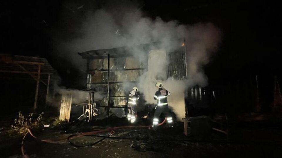 Safranbolu'da fabrika yangını