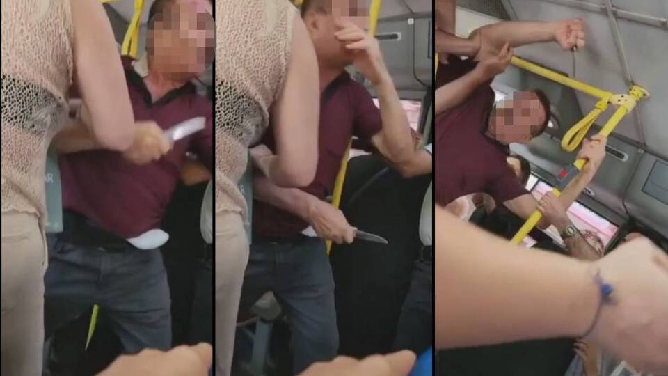 Otobüste dehşet anları!