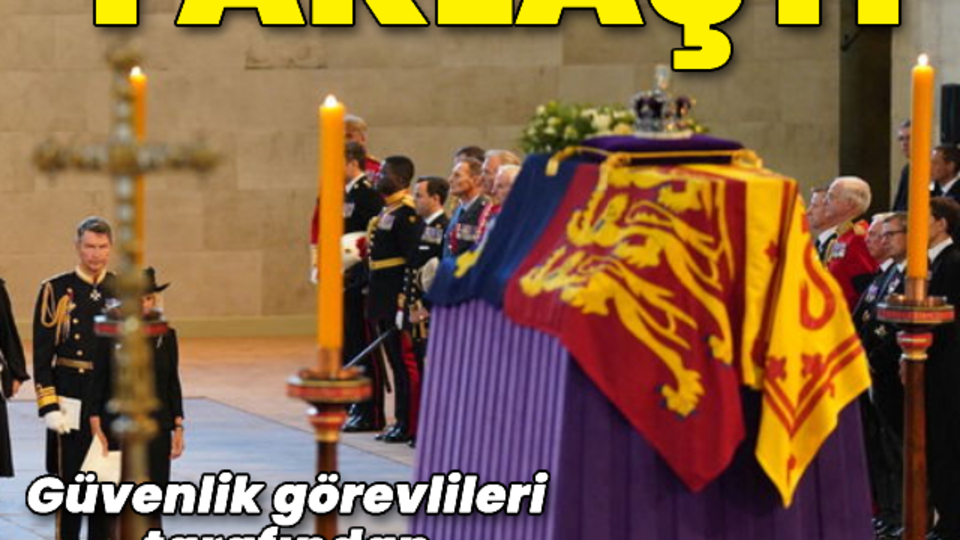 K﻿raliçe'nin tabutuna yaklaşan kişi gözaltına alındı