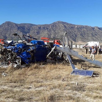 Denizli'de yangın söndürme helikopteri düştü!