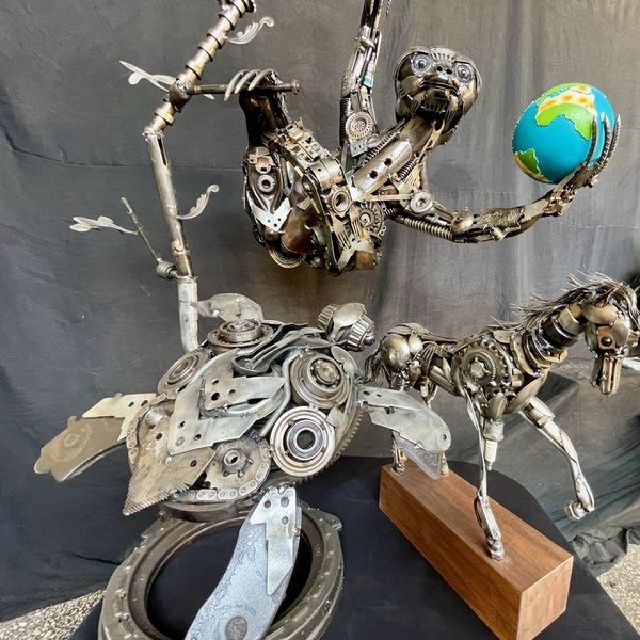 Hurdadan yapılan heykeller Başkent Kültür Yolu Festivali'ne renk katacak