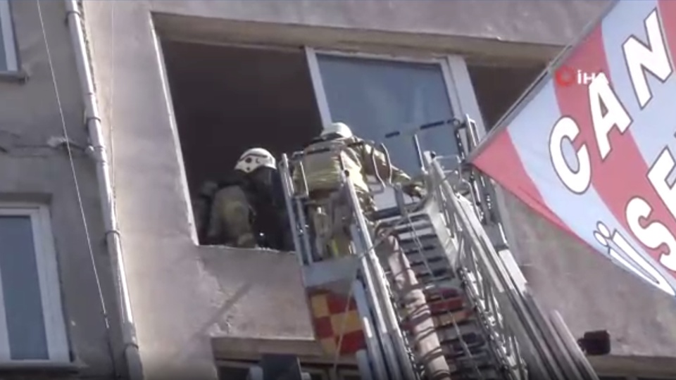 Kağıthane'de bir atölyede yangın