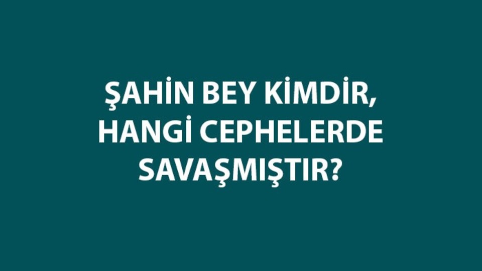 Şahin Bey kimdir ve hangi cephede savaşmıştır?