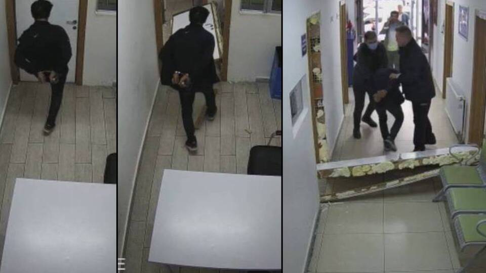 Önce polisin burnunu ardından polis merkezinde kapıyı kırdı