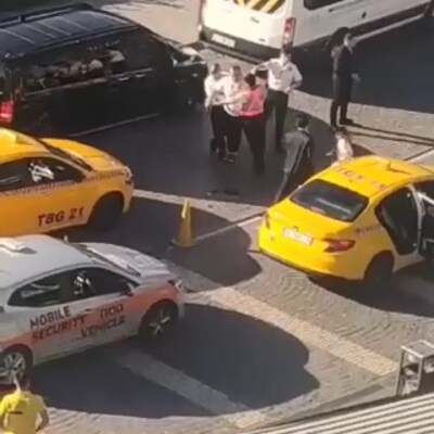 Çocuğunun yanında tartıştığı taksiciye silah çekti!