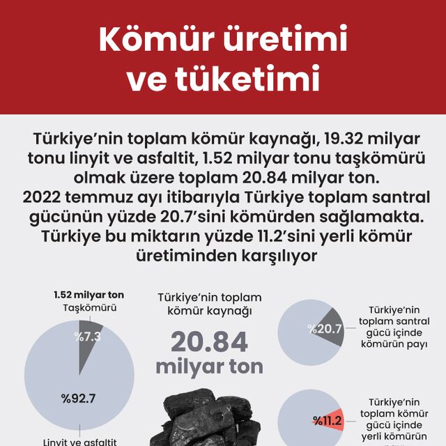 Türkiye'nin kömür üretimi ve tüketimi