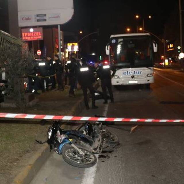 Yolcu otobüsü ile çarpışan motosikletin sürücüsü öldü