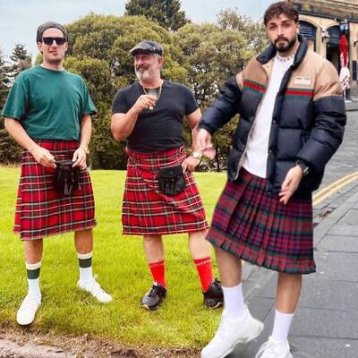 O da kilt giydi