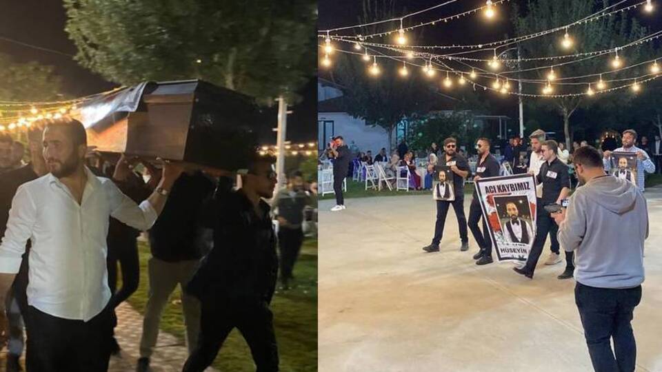Damada 'tabut'lu sürpriz!