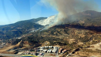 Makilik alandaki alevler kontrol altında!
