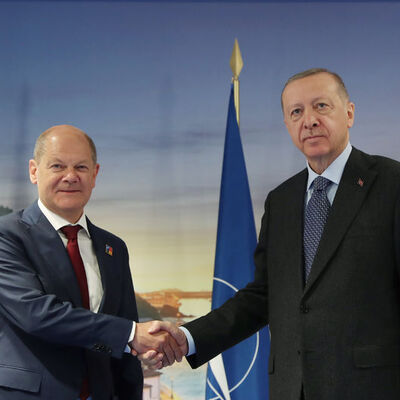 Cumhurbaşkanı Erdoğan, Almanya Başbakanı Scholz ile görüştü