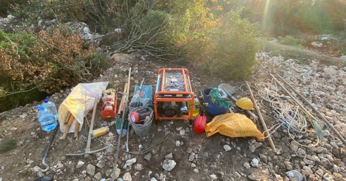 Bursa'da izinsiz kazı yapan 9 şüpheli suçüstü yakalandı