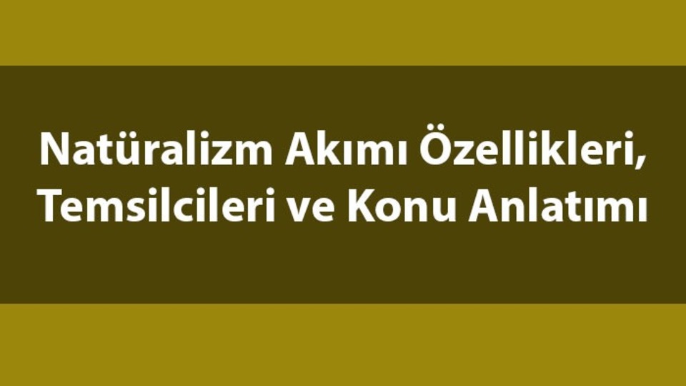 Natüralizm nedir, temsilcileri kimler?
