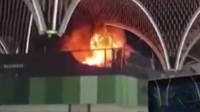 Irak'ta havalimanında yangın