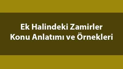Ek halinde zamir olur mu?