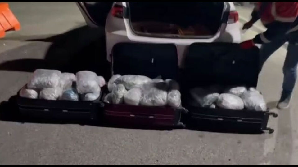 Yunanistan'dan getirdiği 55 kilo uyuşturucuyla yakalandı