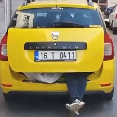 Taksideki yolcu şaşırttı!