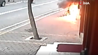 Minik Çınar alev topunun içinde kaldı! O anlar kamerada!