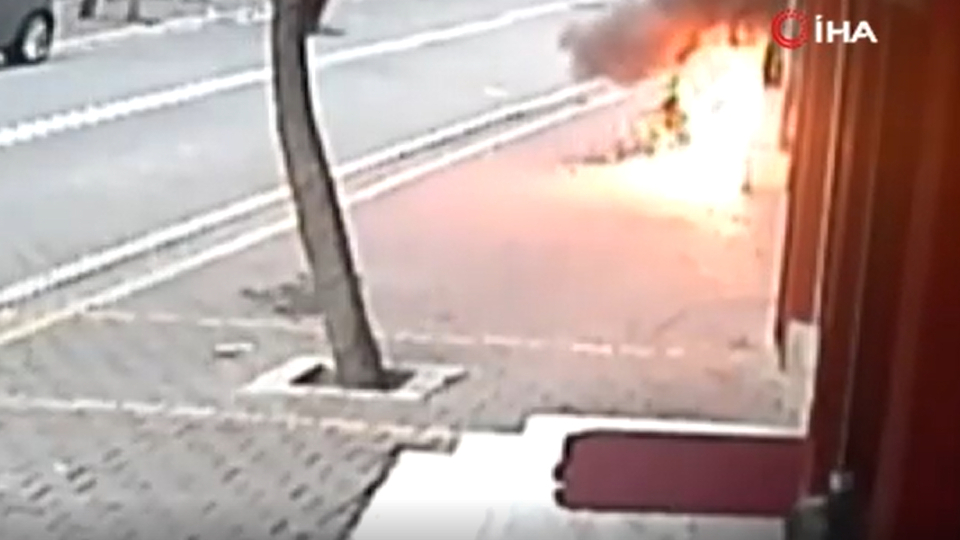 Minik Çınar alev topunun içinde kaldı! O anlar kamerada!