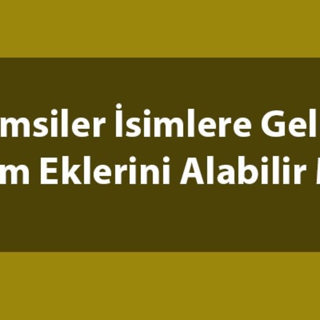 Fiilimsiler çekim eki alır mı?