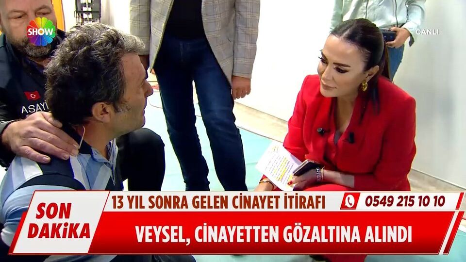 13 yıl önce işlenen cinayeti canlı yayında itiraf etti