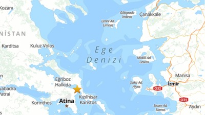 Ege Denizi'nde 4.7 büyüklüğünde deprem