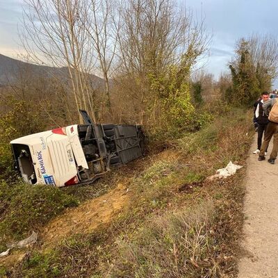 Bartın'da otobüs kazası! 39 yaralı