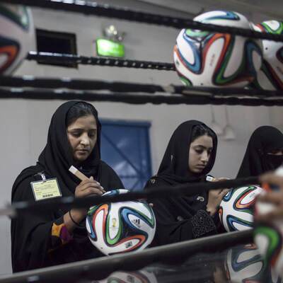 Futbol toplarının yüzde 70'i Pakistan'dan