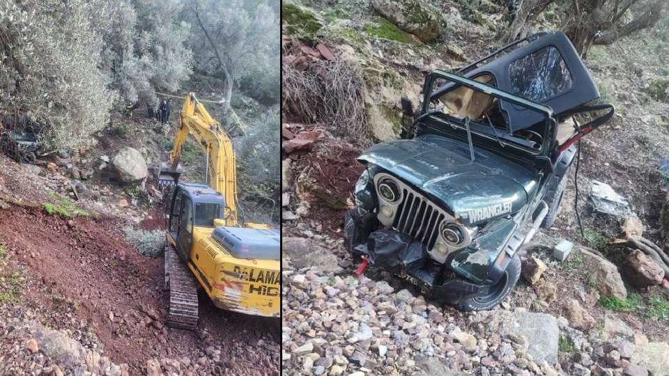 Kazadan kurtuldu, üzerine kaya düştü