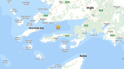 Bodrum'da 4 büyüklüğünde deprem