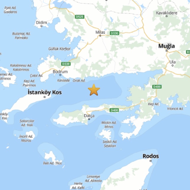 Bodrum'da 4 büyüklüğünde deprem