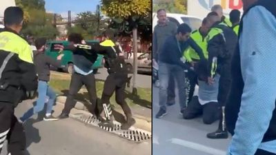 Polis belge istedi, ortalık karıştı! Anahtarla saldırdı