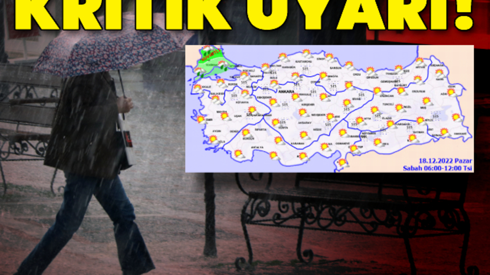 Meteoroloji'den Marmara için kuvvetli yağış uyarısı!