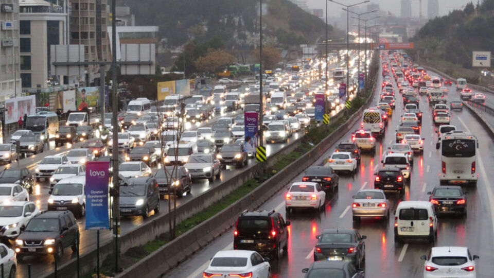 İstanbul'da trafik yoğunluğu