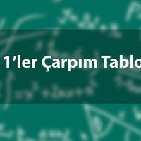 1'ler çarpım tablosu nasıl ezberlenir?