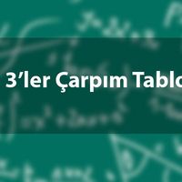 3'ler çarpım tablosu nasıl ezberlenir?