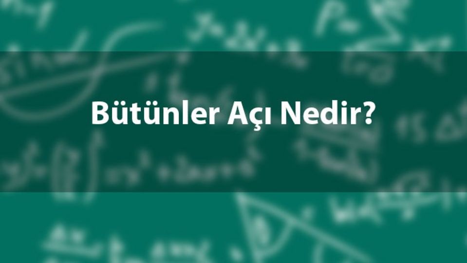 Bütünler açı konu anlatımı özeti