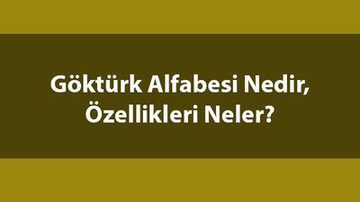 Göktürk alfabesi nedir, özellikleri nelerdir?