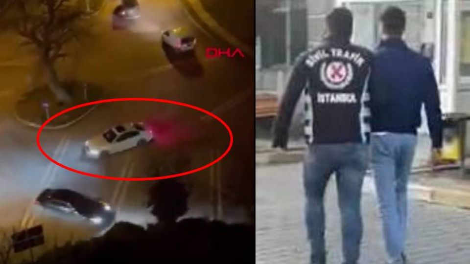 Drift atan sürücüye ceza yağmuru