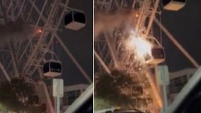 ABD'de dönme dolap kabusu: 60 kişi mahsur kaldı