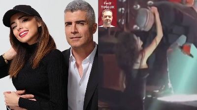 Sevgilisini öpücüklere boğdu