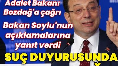 İmamoğlu: Suç duyurusunda bulunacağız