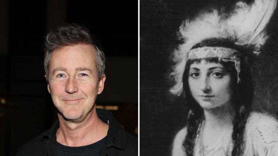 Edward Norton'ın Pocahontas'ın soyundan geldiği ortaya çıktı
