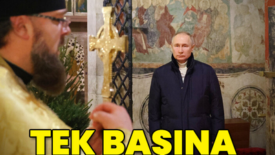 Putin tek başına Noel ayinine katıldı