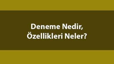 Deneme nedir, özellikleri nelerdir?