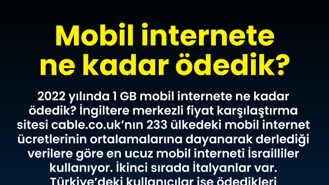 Mobil internete ne kadar ödedik?