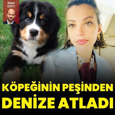 Köpeğinin peşinden denize atladı