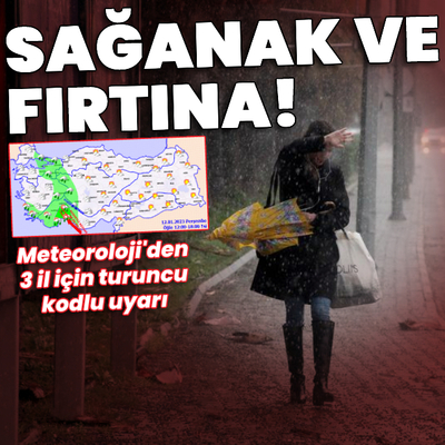 Meteoroloji'den sağanak ve fırtına uyarısı